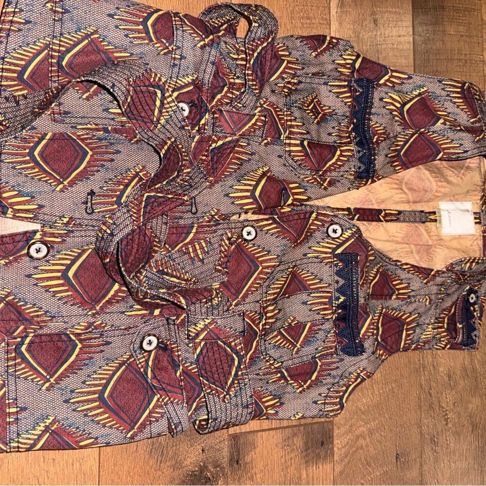 Anthropologie Multicolor Geometric Top